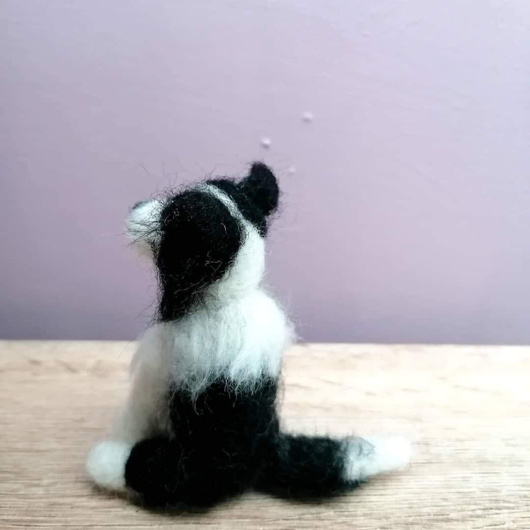 Handmade needle felt Border Collie