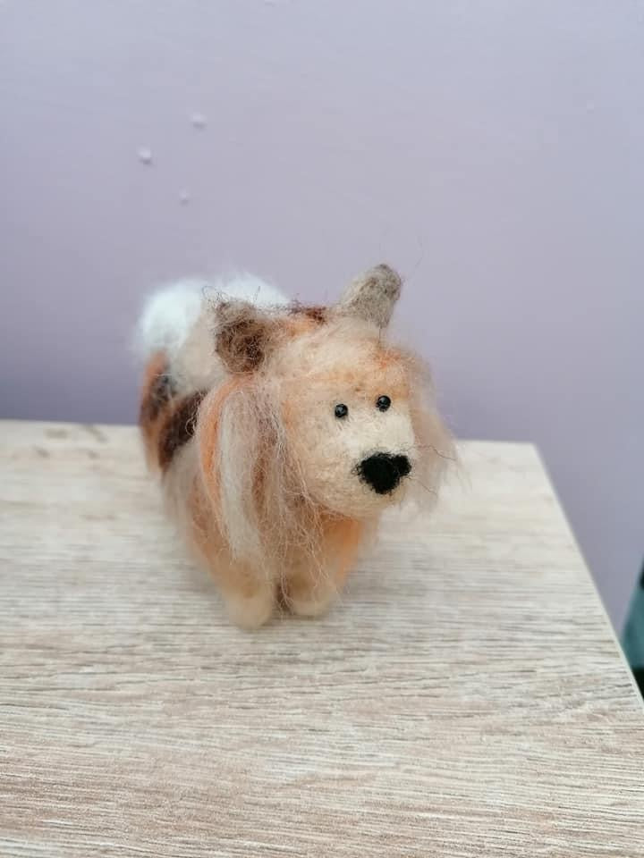 Custom needle felt animal