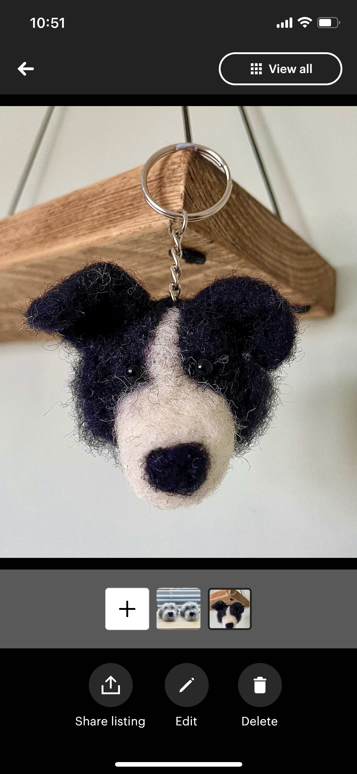 Custom animal/pet keyring